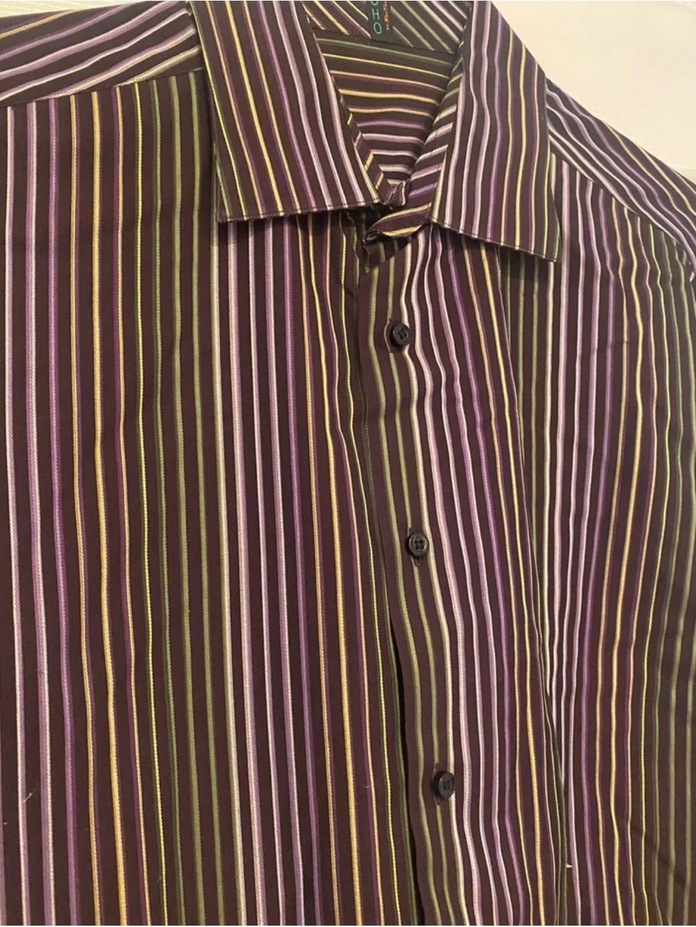 Size 15 1/2 32-33 Soho Ben Sherman stripe dress shirt - Picture 2 of 6